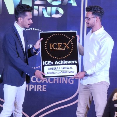 Receiving Award with Himanshu Agarwal